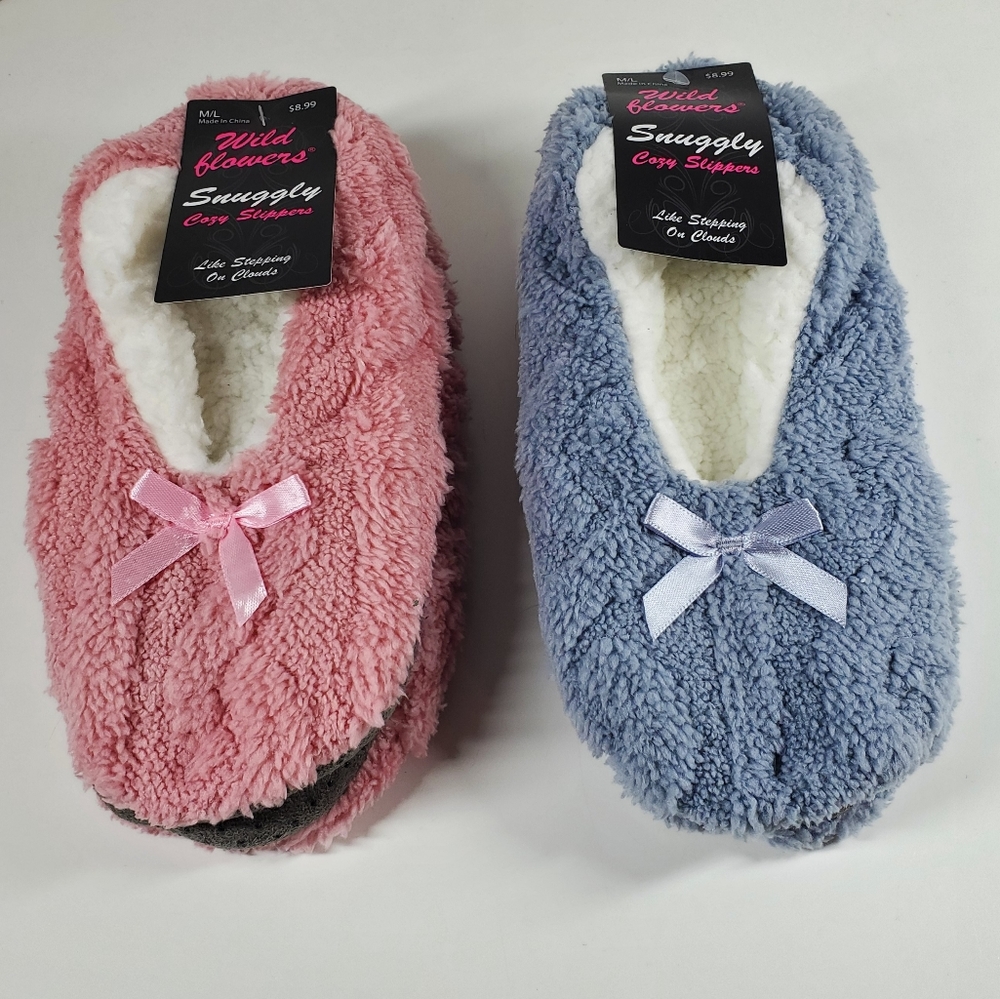 Wild Flowers Snuggly Cozy Slippers